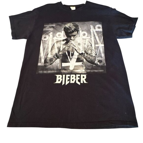 Justin Bieber Other - JUSTIN BIEBER Purpose Tour Faith Quote Black Graphic Tee